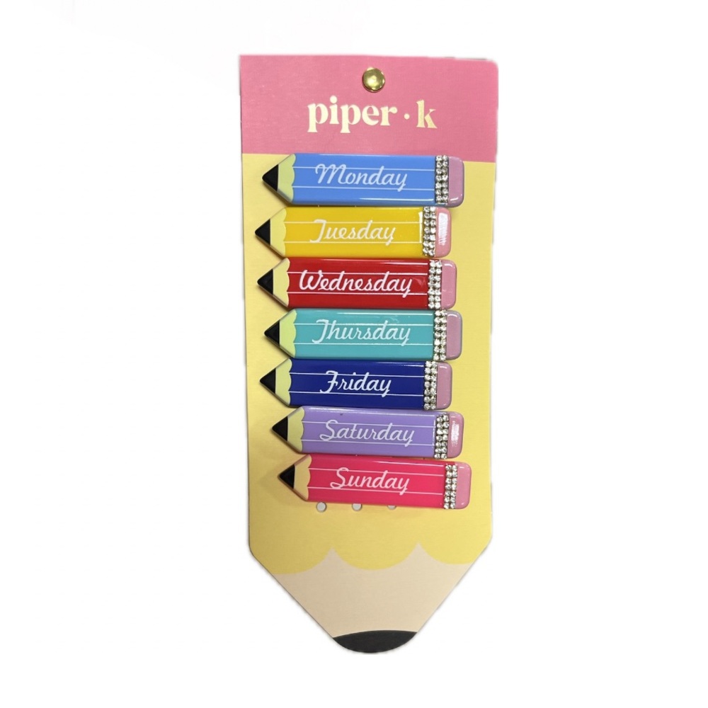 NWT ⚜️💖⚜️ Piper K Back to School Pencil Barrettes